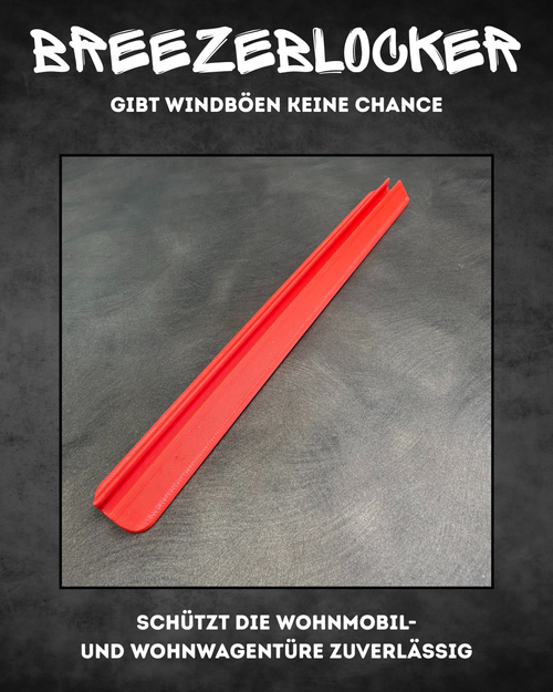 BreezeBlocker Türstopper für Wohnmobil & Wohnwagen – für Gasdruckzylinder Ø 6 mm