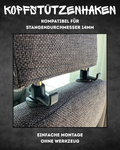 Kopfstützenhaken 14 mm – 2er Set, werkzeuglose Montage