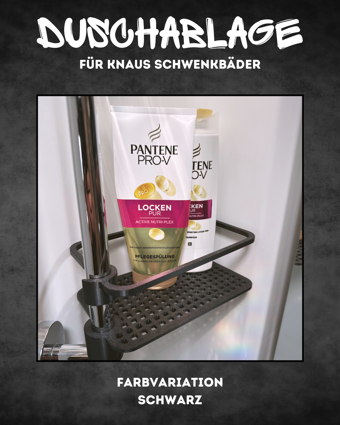 Duschablage für KNAUS Schwenkbad – werkzeuglose Montage