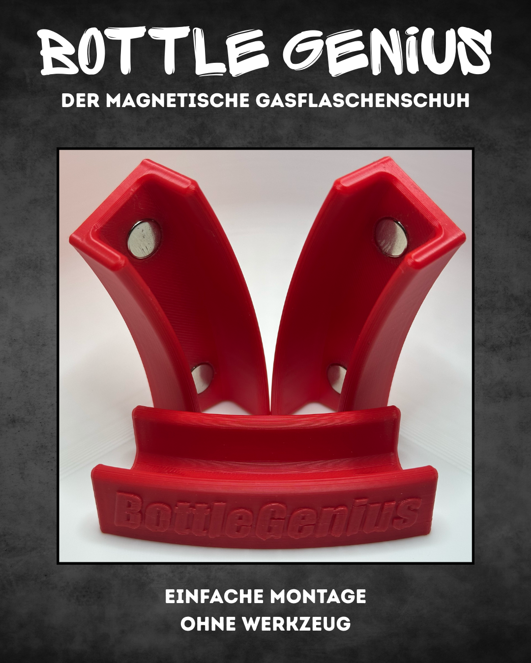 BottleGenius Bodenschutz für Stahl-Gasflaschen – magnetisch, 5 kg & 11 kg