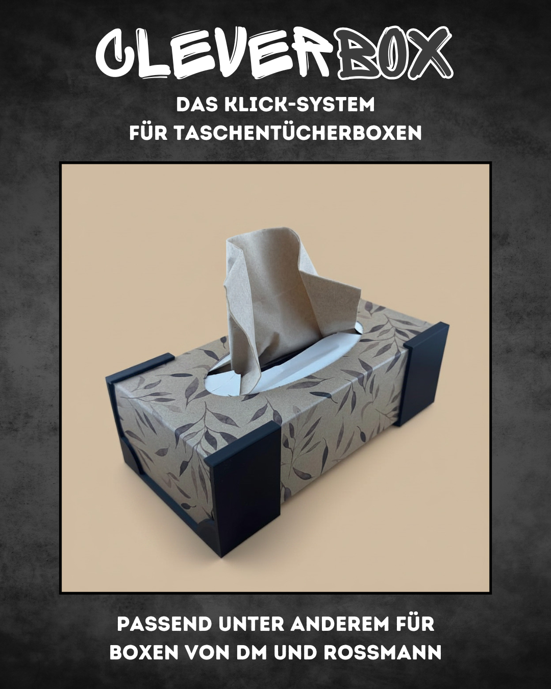 CleverBox – Minimalistischer Taschentücherbox-Halter fürs Wohnmobil & Zuhause