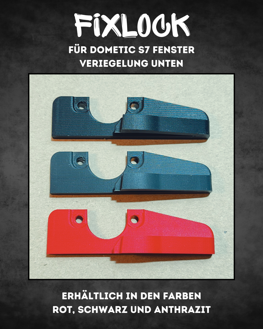 FixLock Fenstersicherung für Dometic S7 - untere Verriegelung