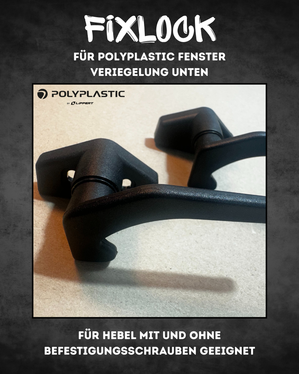FixLock | Fenstersicherung für Polyplastic ohne Polylock - untere Verriegelung
