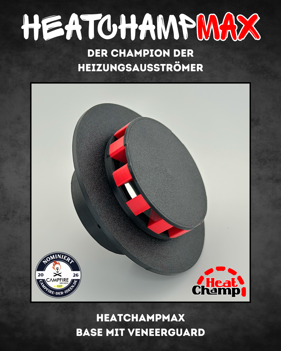 HeatChampMax - Komplettset - Heizungsdüse für Van, Wohnmobil & Wohnwagen