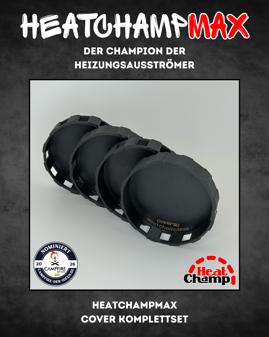 HeatChampMax - Komplettset - Heizungsdüse für Van, Wohnmobil & Wohnwagen