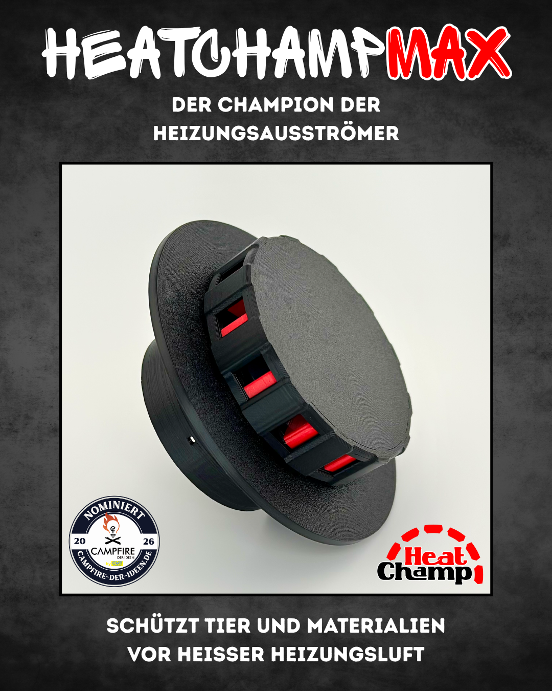 HeatChampMax - Komplettset - Heizungsdüse für Van, Wohnmobil & Wohnwagen