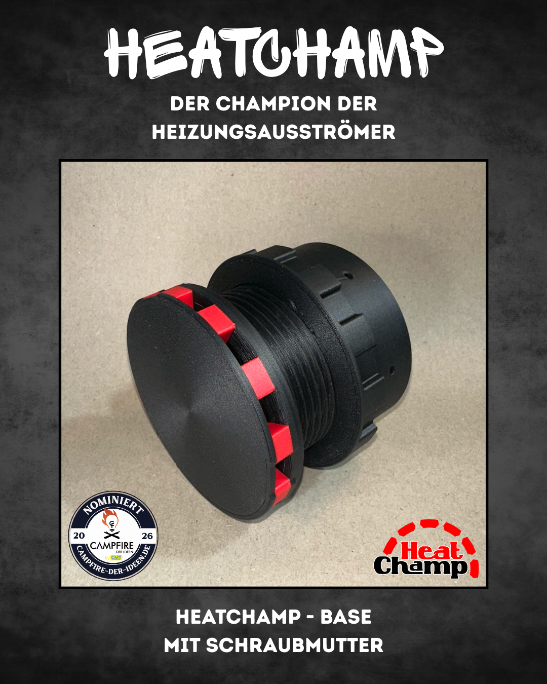 HeatChamp - Komplettset - Heizungsdüse für Van, Wohnmobil & Wohnwagen