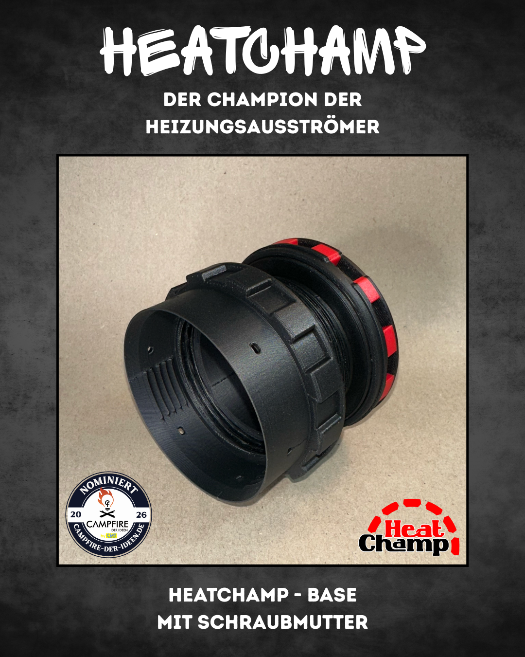 HeatChamp - Komplettset - Heizungsdüse für Van, Wohnmobil & Wohnwagen