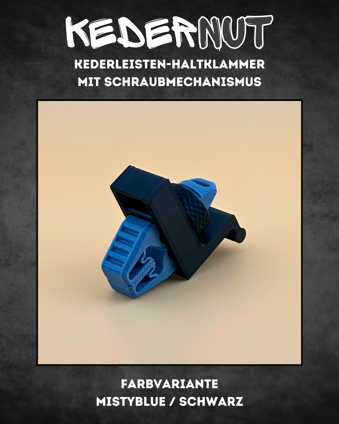 KederNut – Kederleisten-Halteklammer mit Schraubmechanismus (6mm & 7mm)