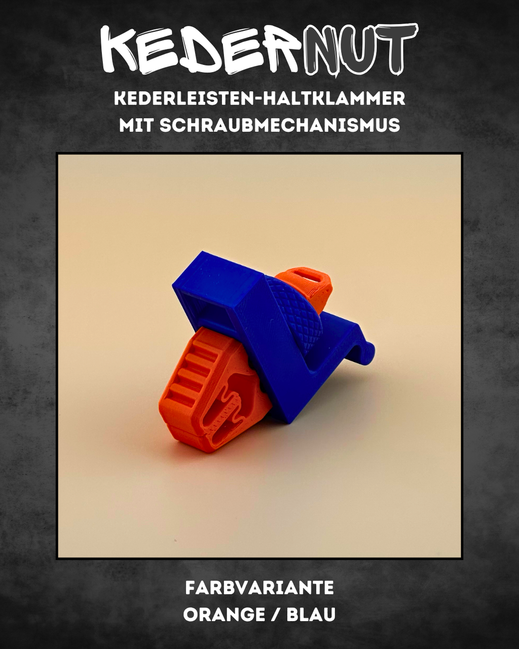 KederNut – Kederleisten-Halteklammer mit Schraubmechanismus (6mm & 7mm)