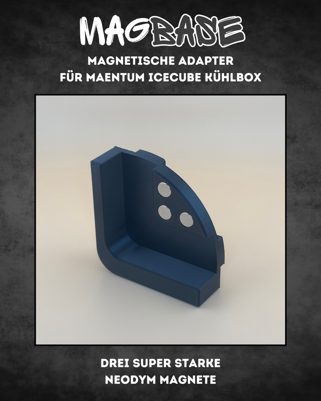 MagBase für MAENTUM IceCube Kühlbox – Magnetische Adapter für sicheren Stand auf Euroboxen