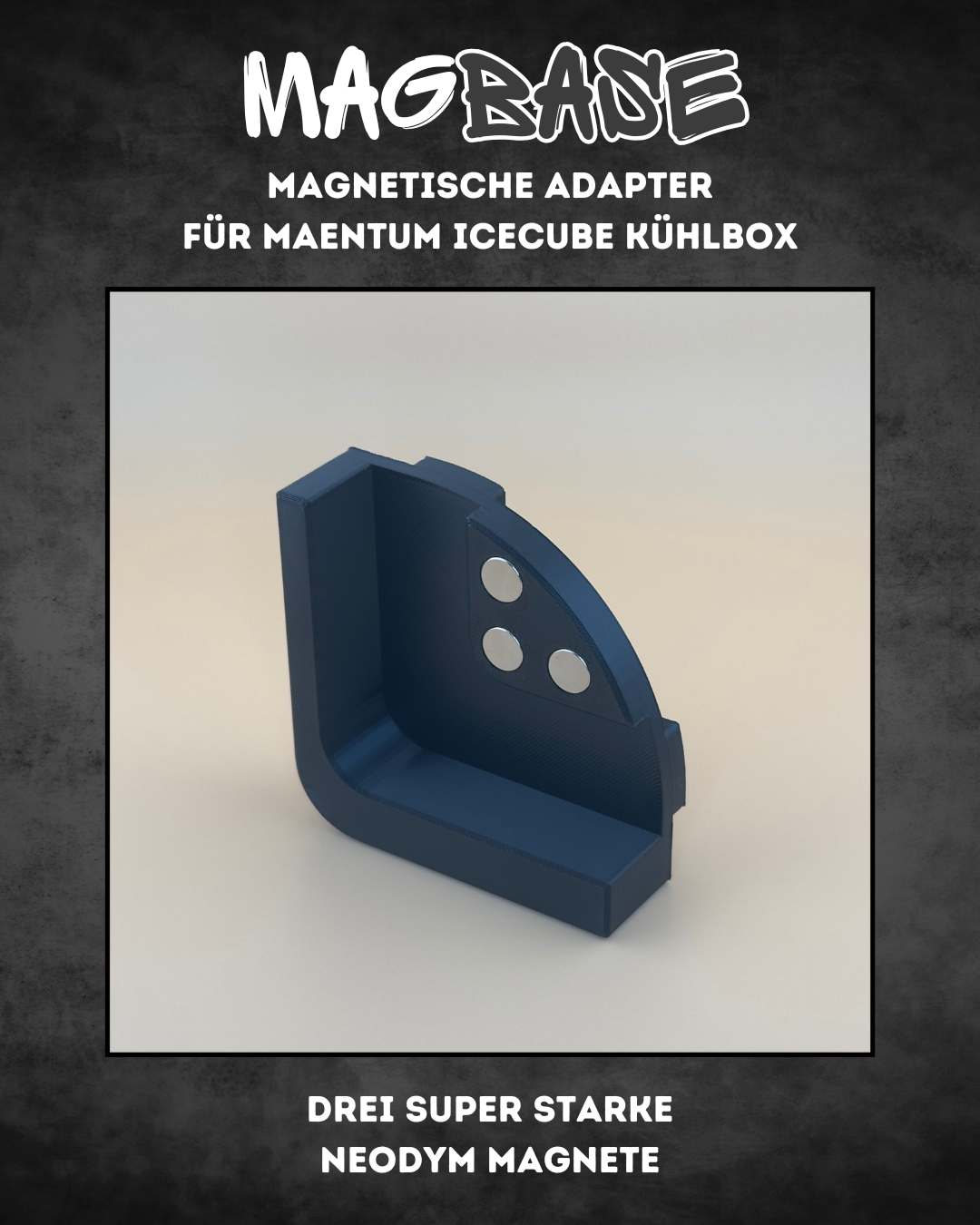MagBase für MAENTUM IceCube Kühlbox – Magnetische Adapter für sicheren Stand auf Euroboxen