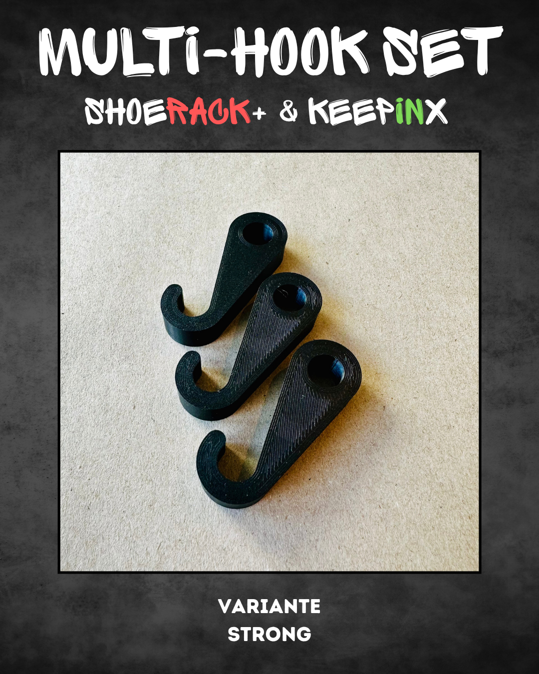 Multi-Hook Set für ShoeRack+ und KeepInX (3er Set)