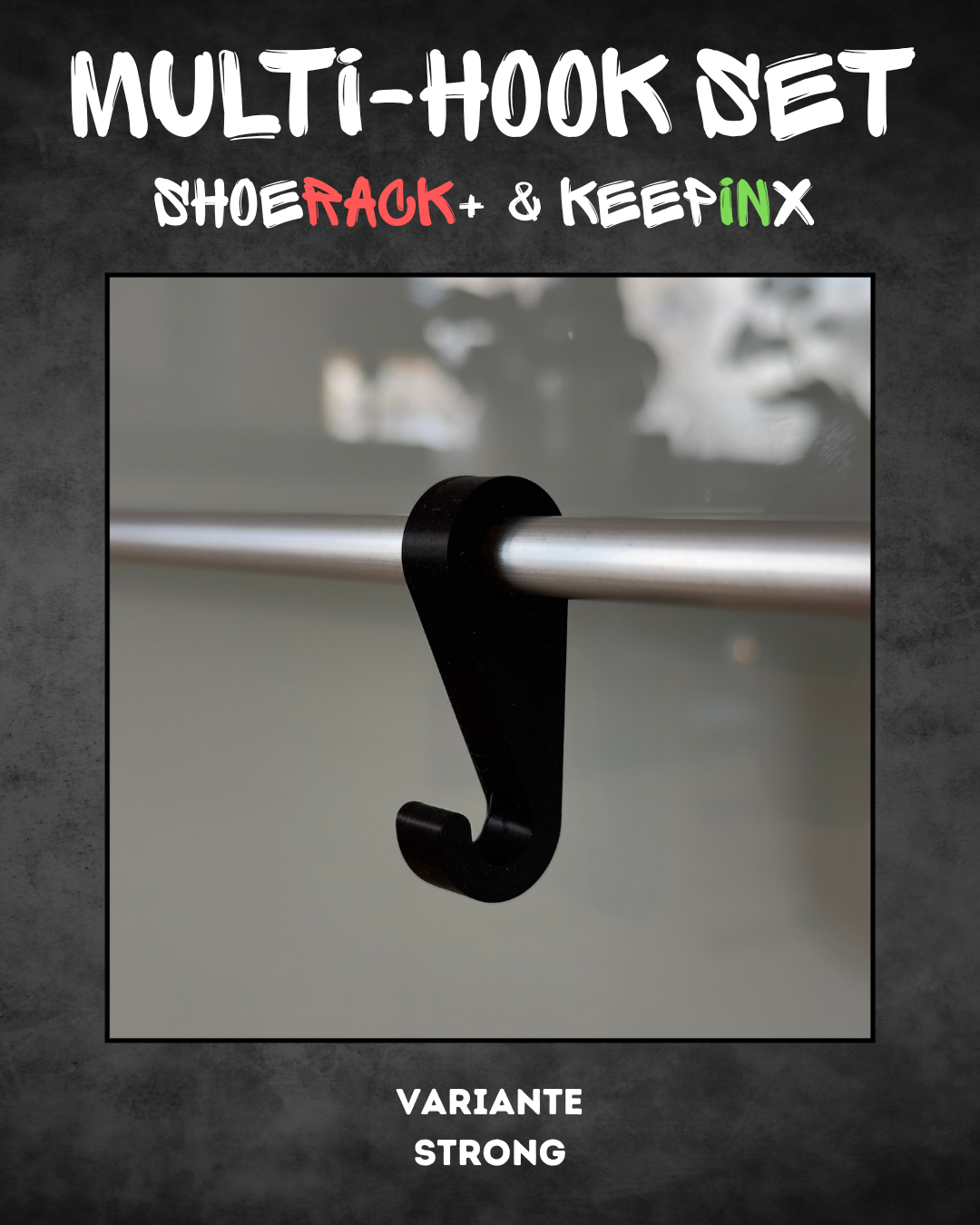 Multi-Hook Set für ShoeRack+ und KeepInX (3er Set)