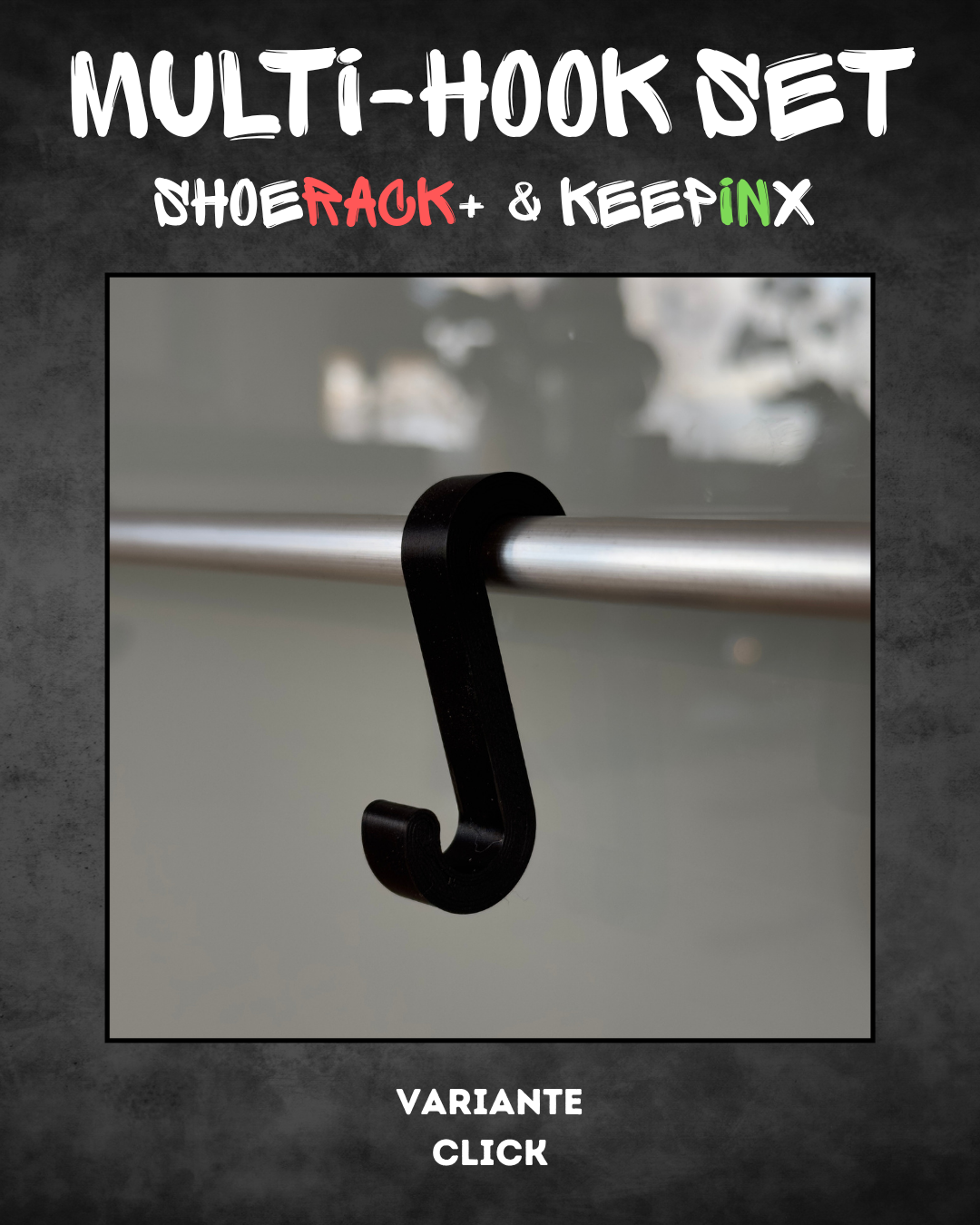 Multi-Hook Set für ShoeRack+ und KeepInX (3er Set)