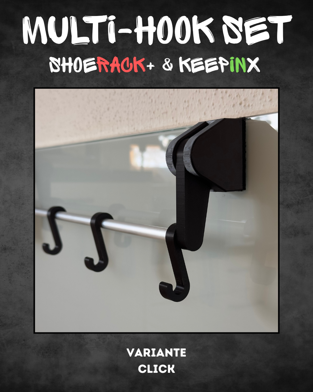 Multi-Hook Set für ShoeRack+ und KeepInX (3er Set)