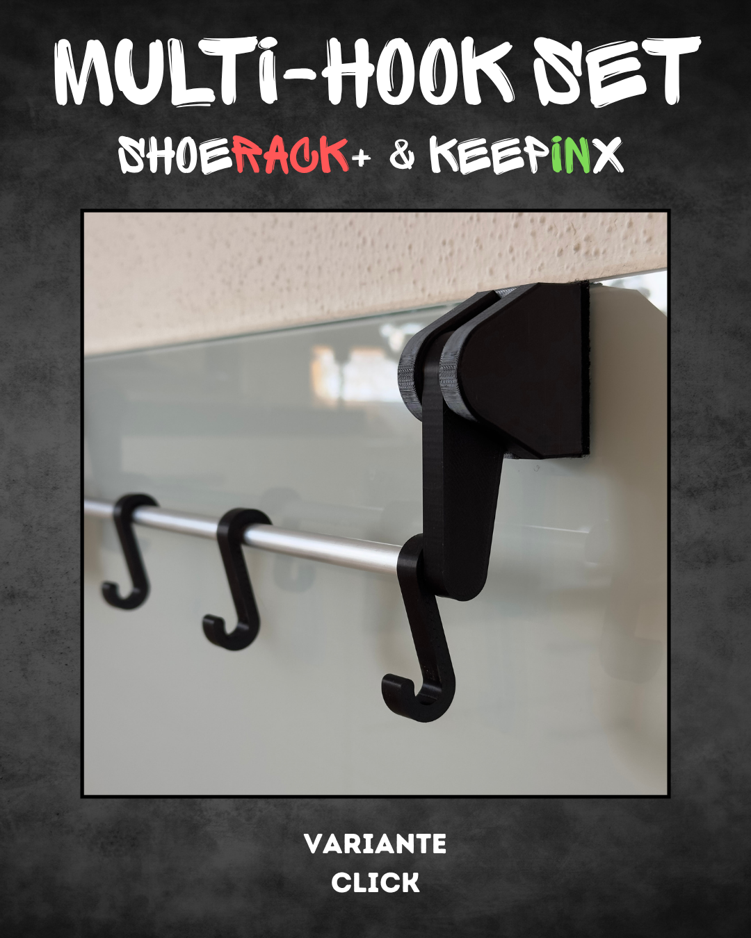 Multi-Hook Set für ShoeRack+ und KeepInX (3er Set)