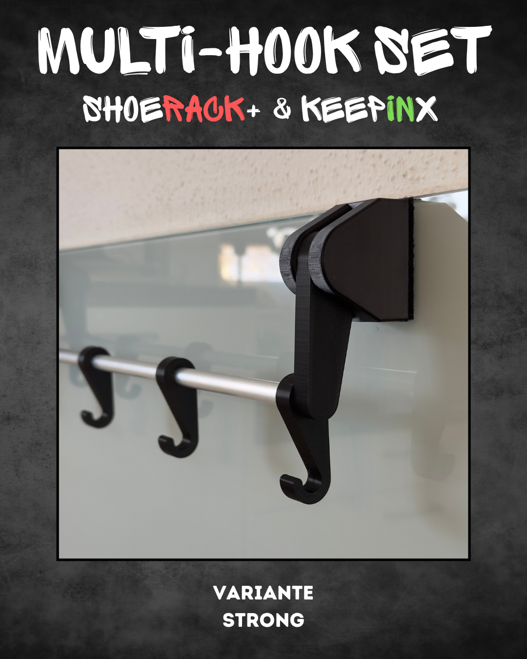 Multi-Hook Set für ShoeRack+ und KeepInX (3er Set)