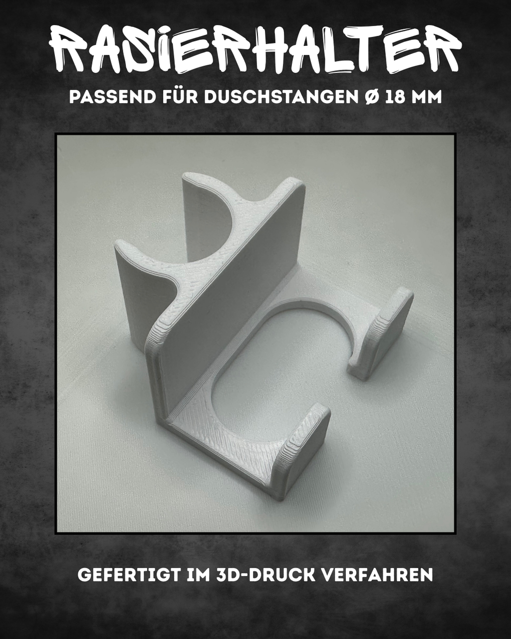 Rasiererhalter für Dusche Ø 18 mm – einfache Klickmontage, ideal für Camper & Wohnmobil