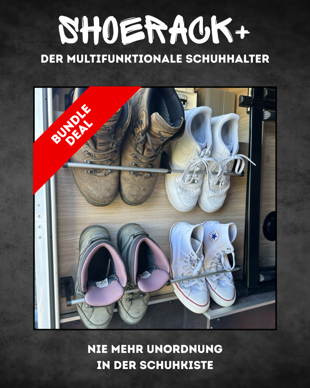 ShoeRack+ | Haken-Set Bundle für zwei paar Schuhe