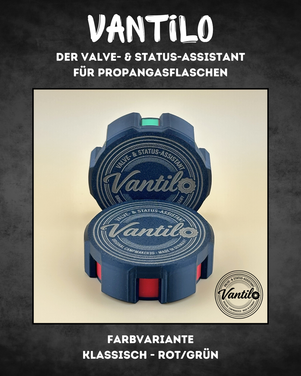 Vantilo Gasflaschenventil-Anzeige 2er-Set | Spar-Bundle