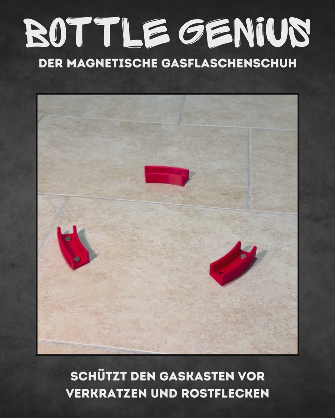 BottleGenius Bodenschutz für Stahl-Gasflaschen – magnetisch, 5 kg & 11 kg