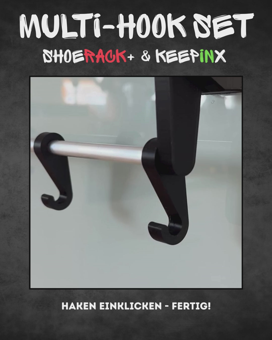 Multi-Hook Set für ShoeRack+ und KeepInX (3er Set)