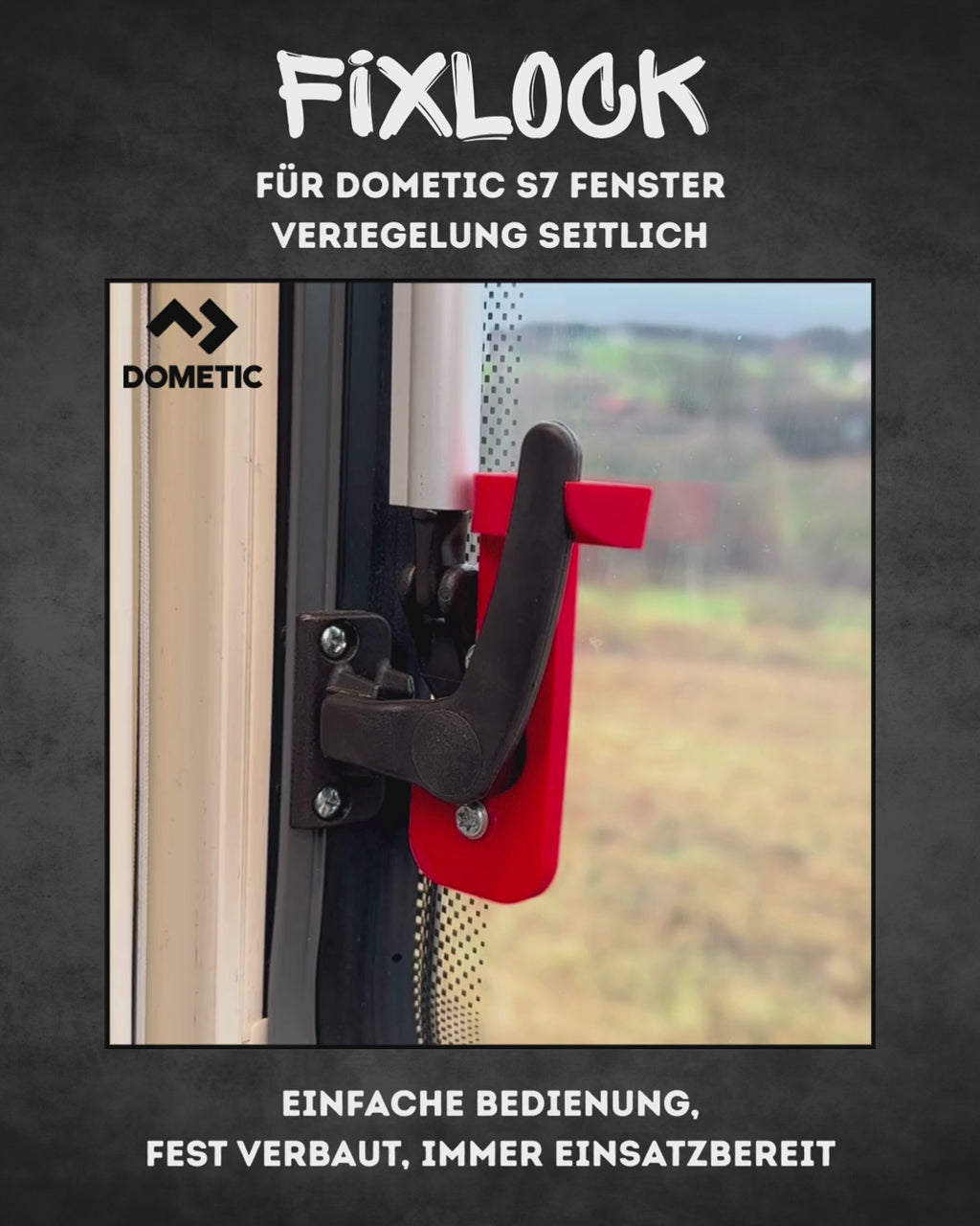 FixLock | Fenstersicherung für Dometic S7 - seitliche Verriegelung